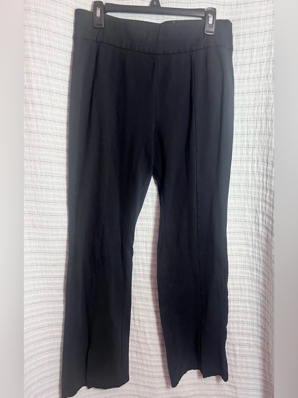 SO Black Women's Flared Pants With Front Ankle Slits